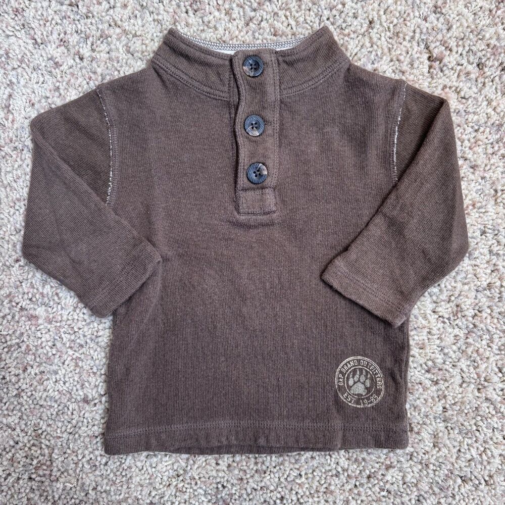 babyGap boy size 12 - 18m shirt top mock neck gap baby